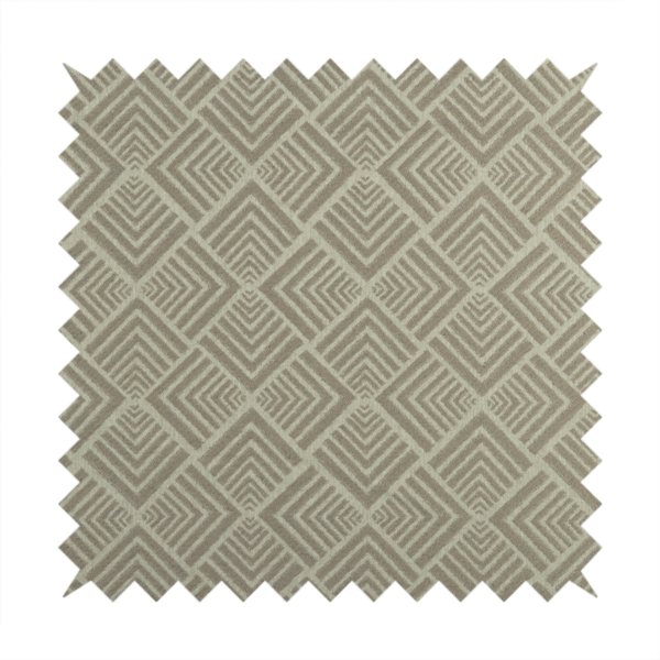 Bahija Geometric Uniformed Pattern Brown Colour Upholstery Fabric CTR-2472