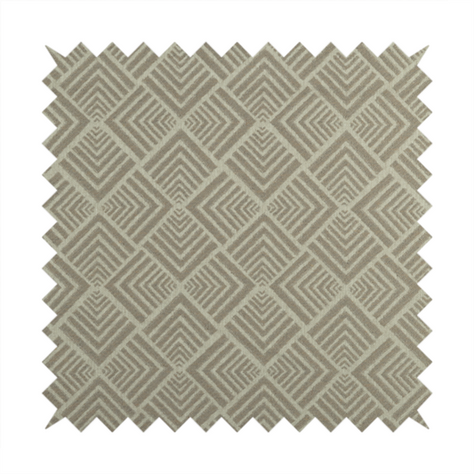 Bahija Geometric Uniformed Pattern Brown Colour Upholstery Fabric CTR-2472