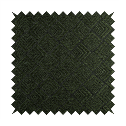 Bahija Geometric Uniformed Pattern Black Green Colour Upholstery Fabric CTR-2478